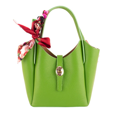Bolso de Piel Pregato Carina Verde