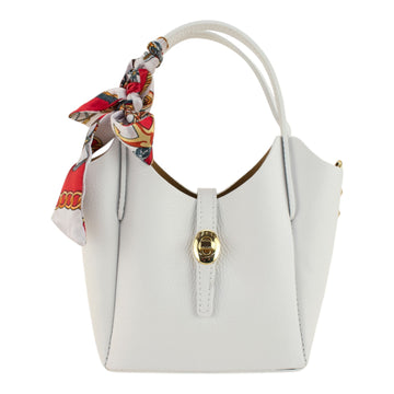 Bolso de Piel Pregato Carina Blanco