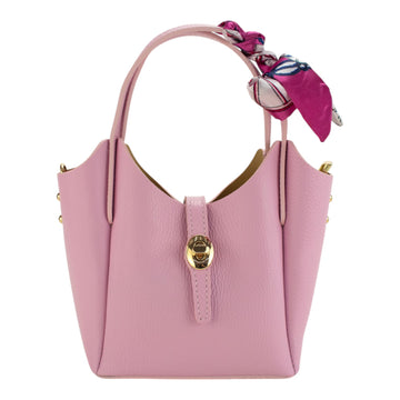Bolso de Piel Pregato Carina Rosa claro