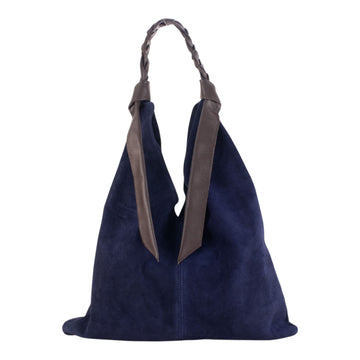 Bolso hobo en Piel Pregato Tressia Azul marino