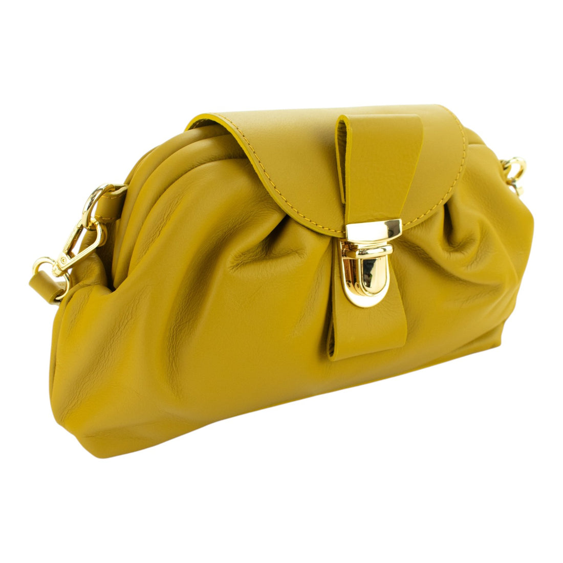 Bolso en Piel Pregato Dolce Mostaza