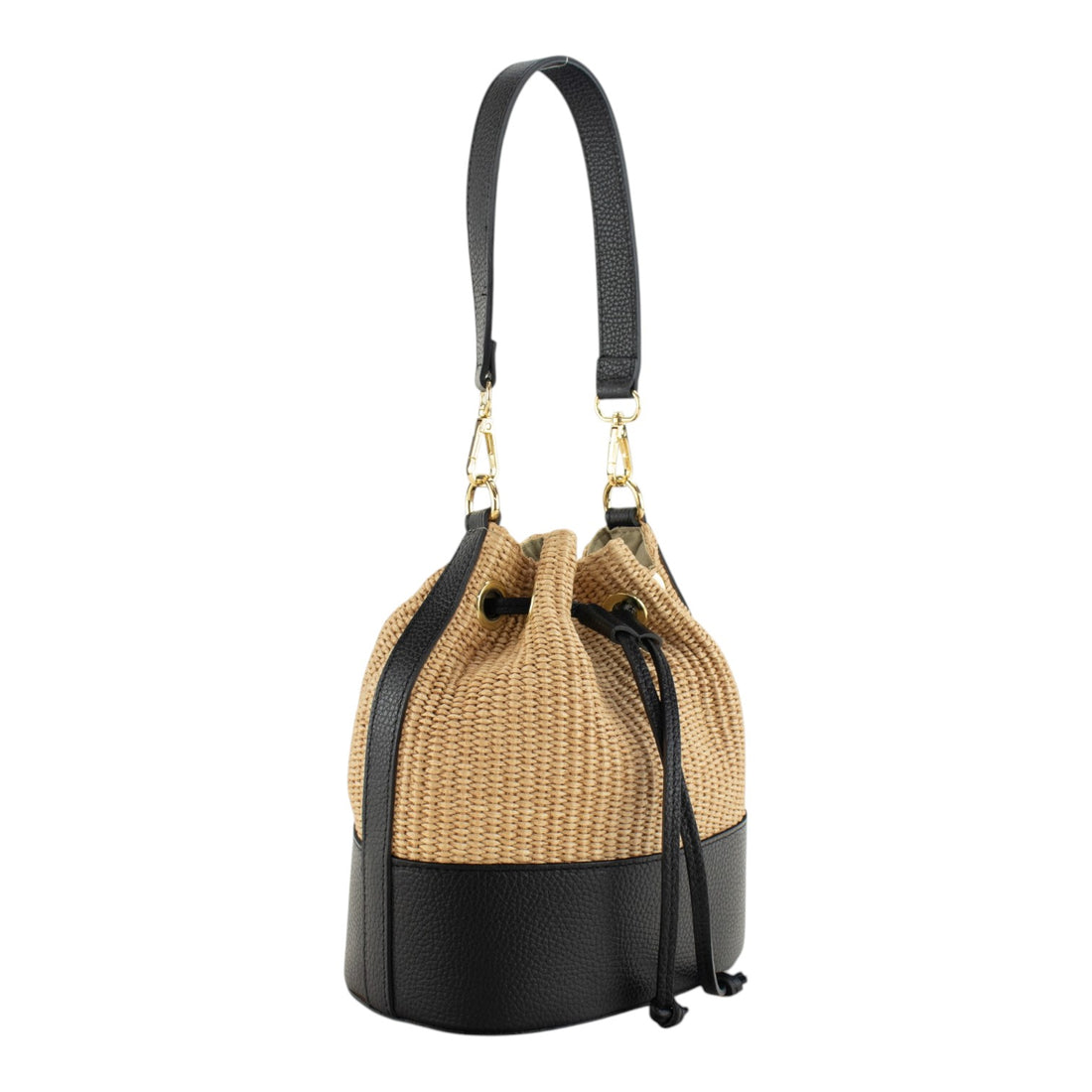 Bolso bucket en piel Pregato Zafira Negro