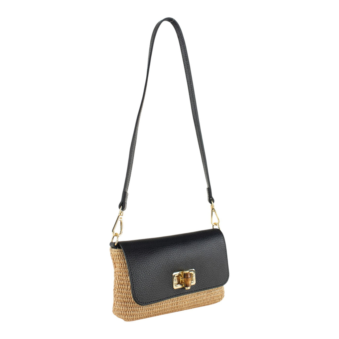 Bandolera en piel Pregato Marena Negro