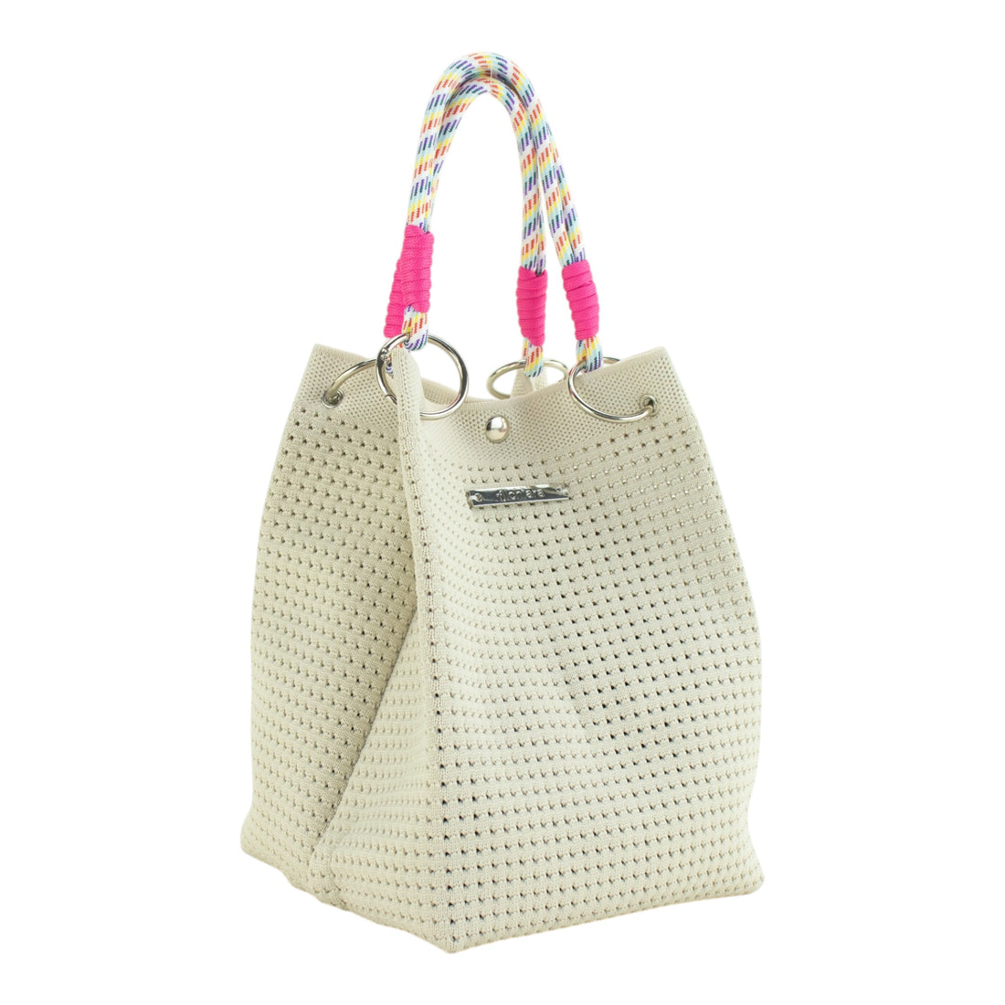 Bolso de mano Alchiara Fiorella Beige