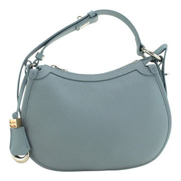 Bolso de hombro de piel Pregato Ondina Azul