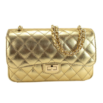 Bolso Piel Pregato Classy Dorado Gold