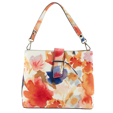 Bolso de Piel Pregato Eterea Acuarela Rojos