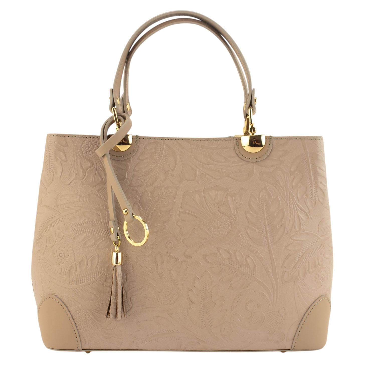 Bolso en piel Pregato Eleganza Grabado Nude
