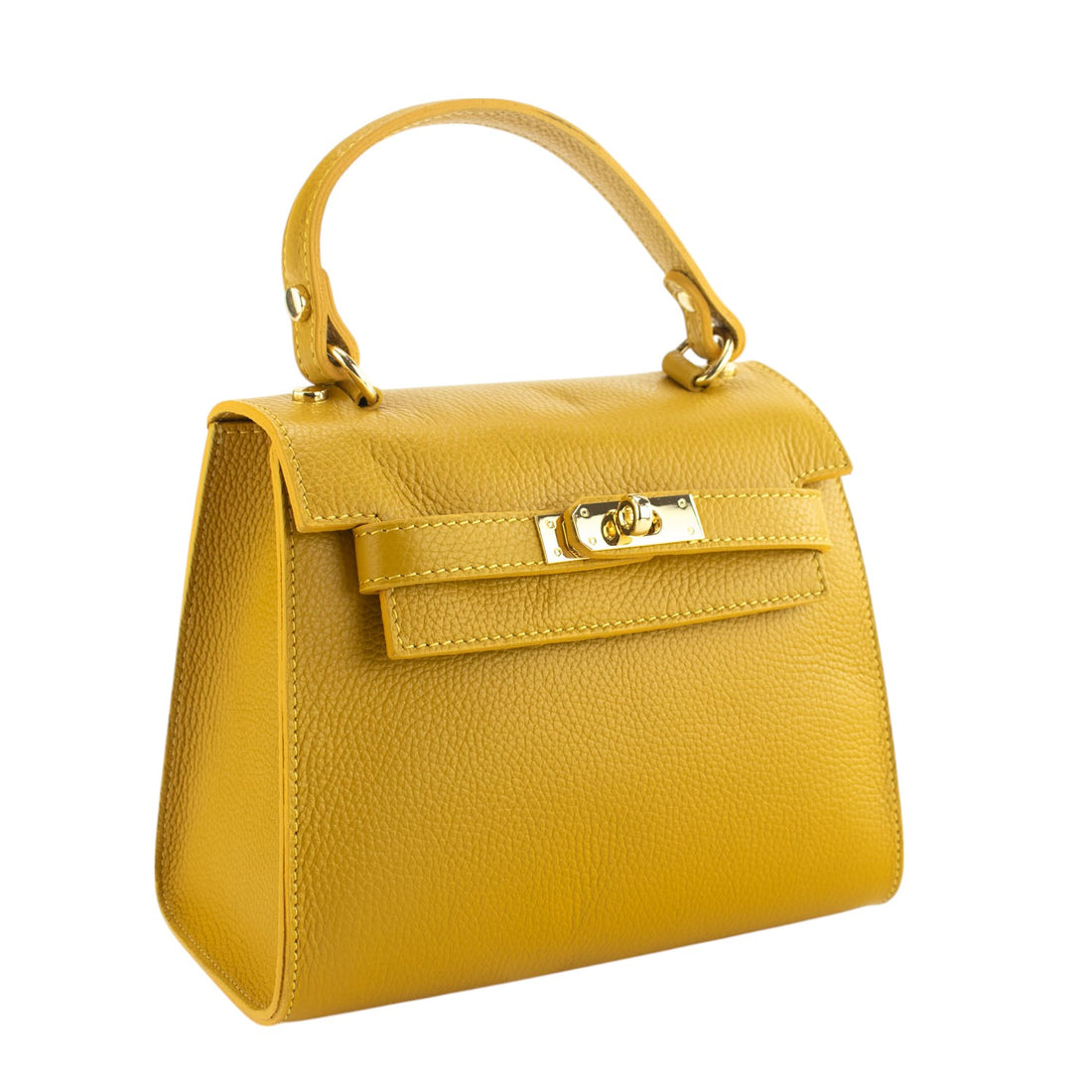 Bolso en Piel Pregato Latenza Mostaza oscuro