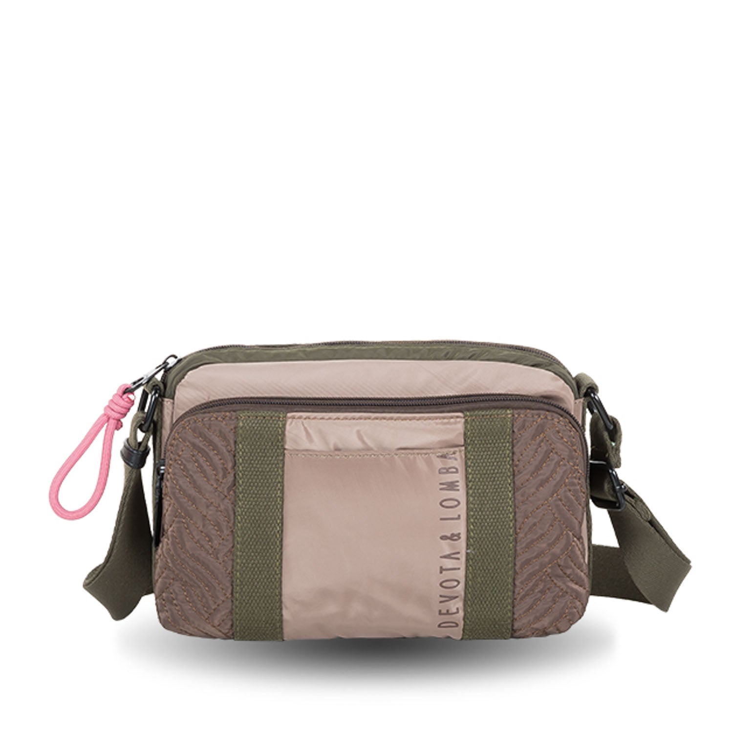 Bandolera compacta Devota Lomba Field Taupe - KimondoShop