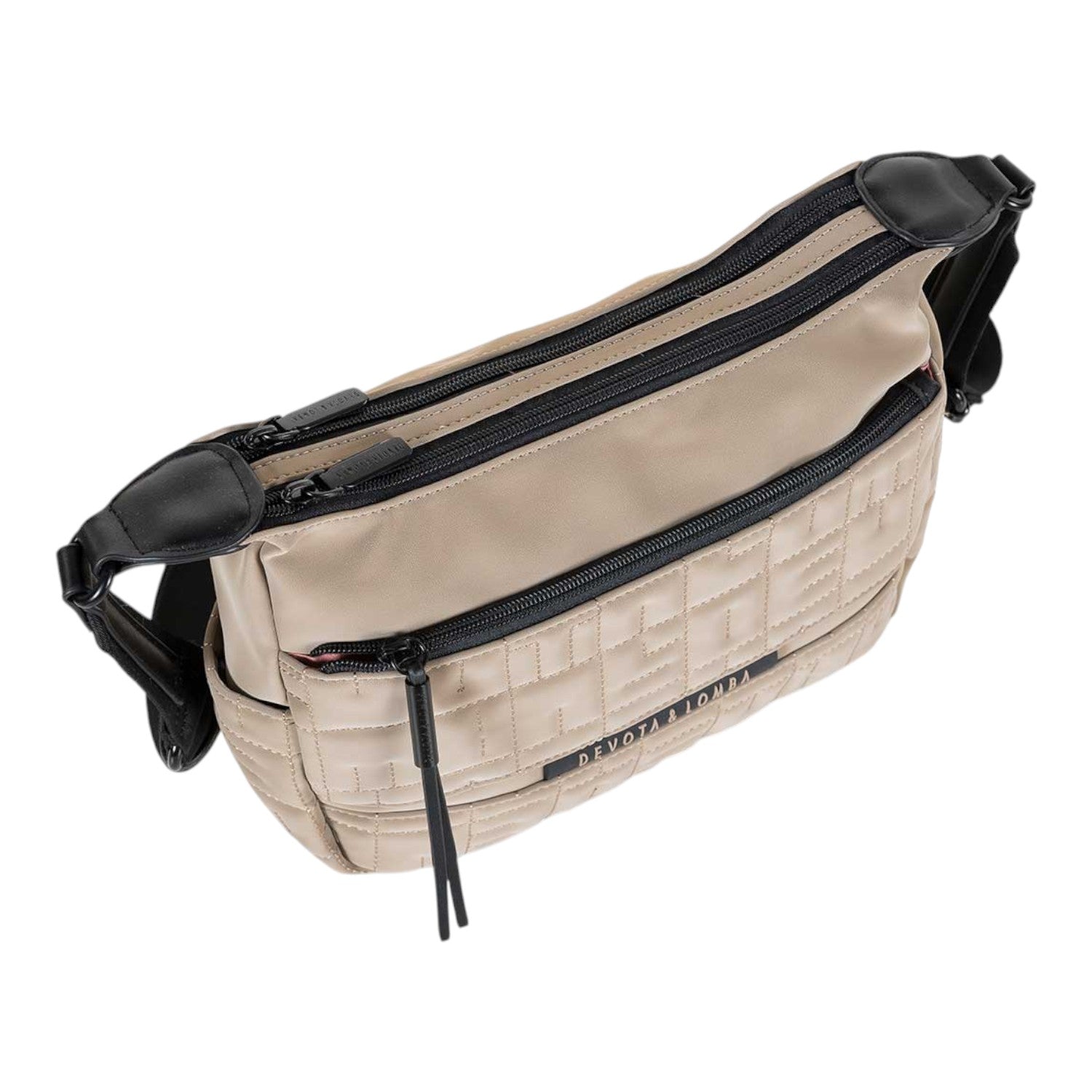 Bandolera doble Devota & Lomba Master Taupe - KimondoShop