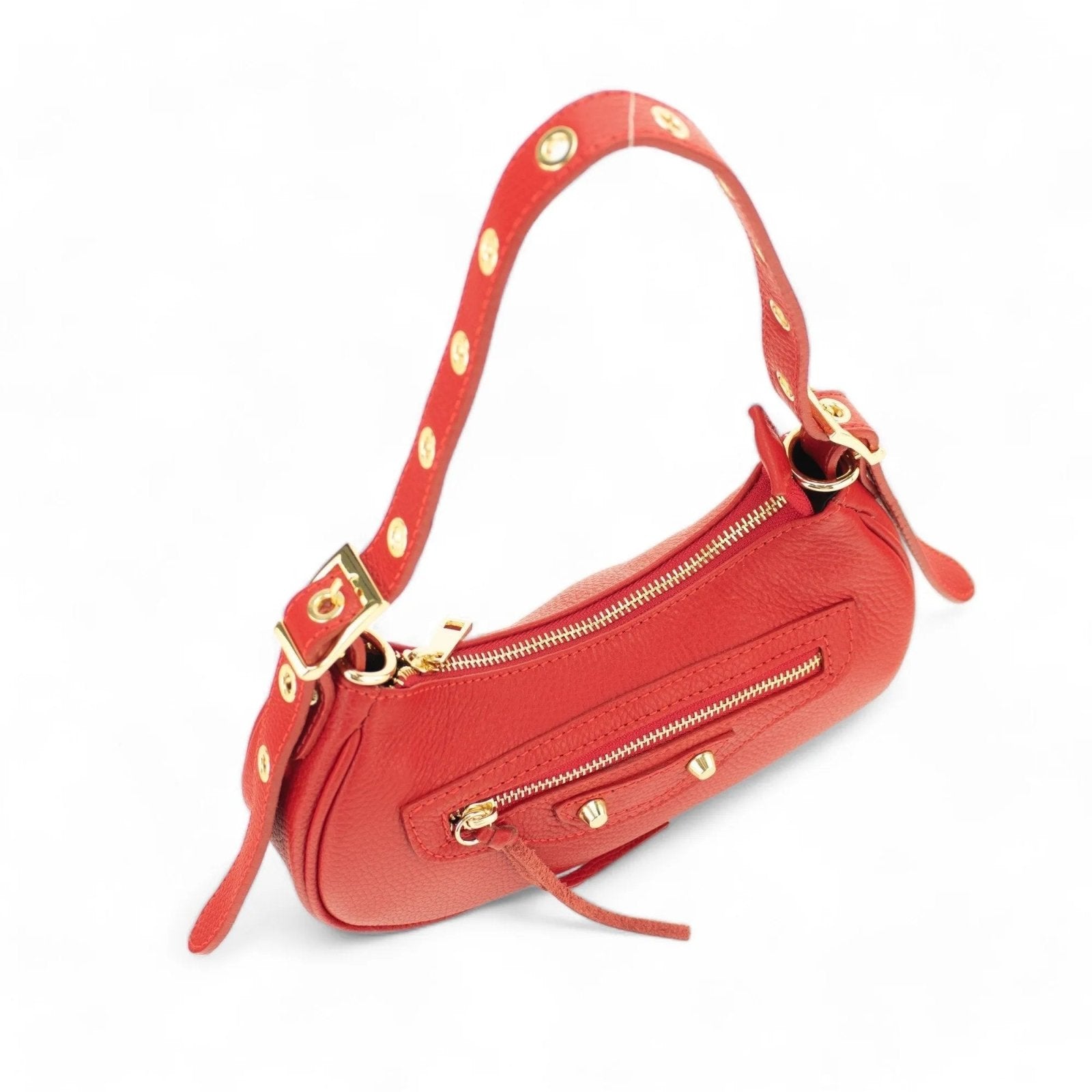 Bandolera en Piel Pregato Gioia Rojo - KimondoShop