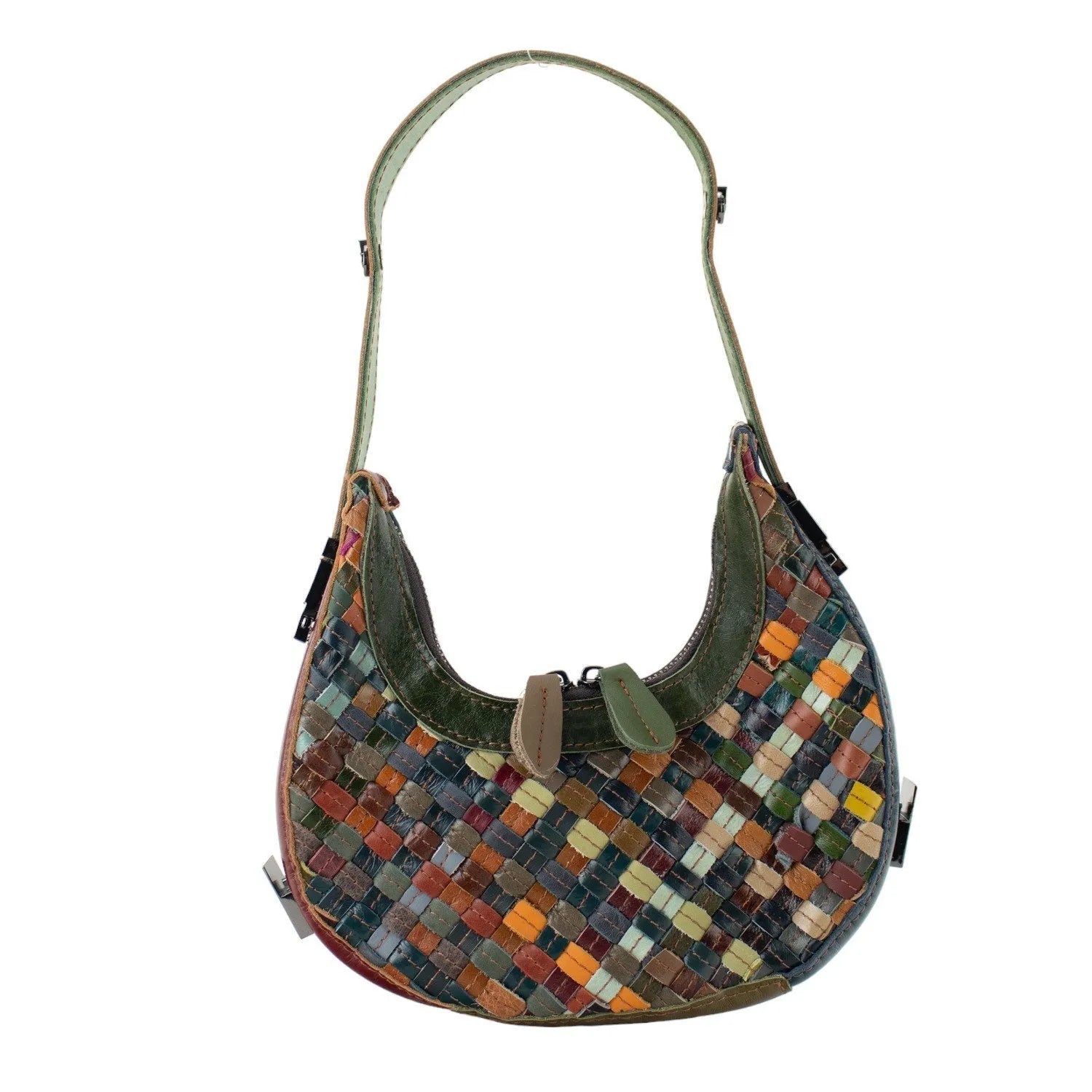 Bandolera góndola de Piel Pregato Mosaic - KimondoShop