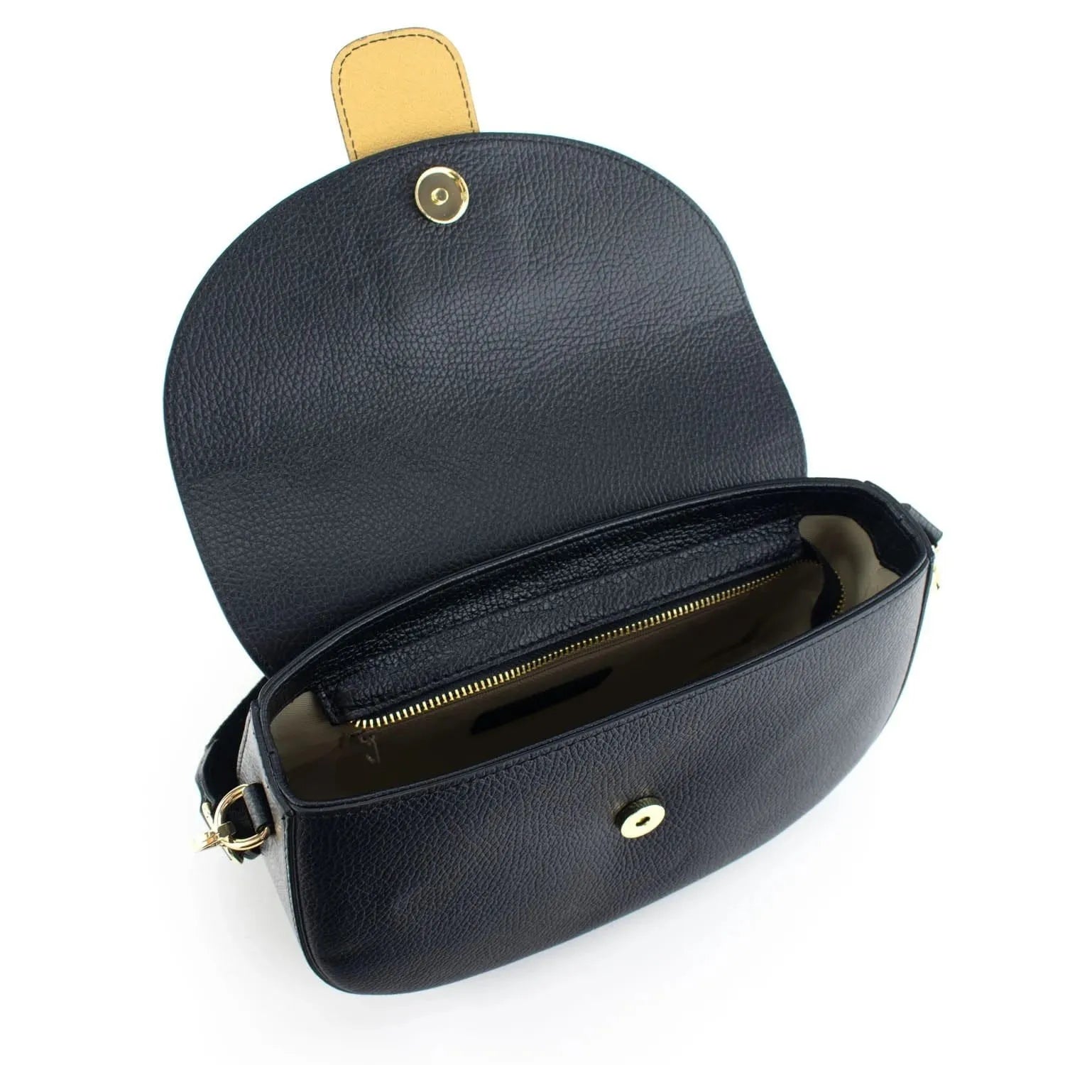 Bandolera Piel Pregato Aria Negro - KimondoShop