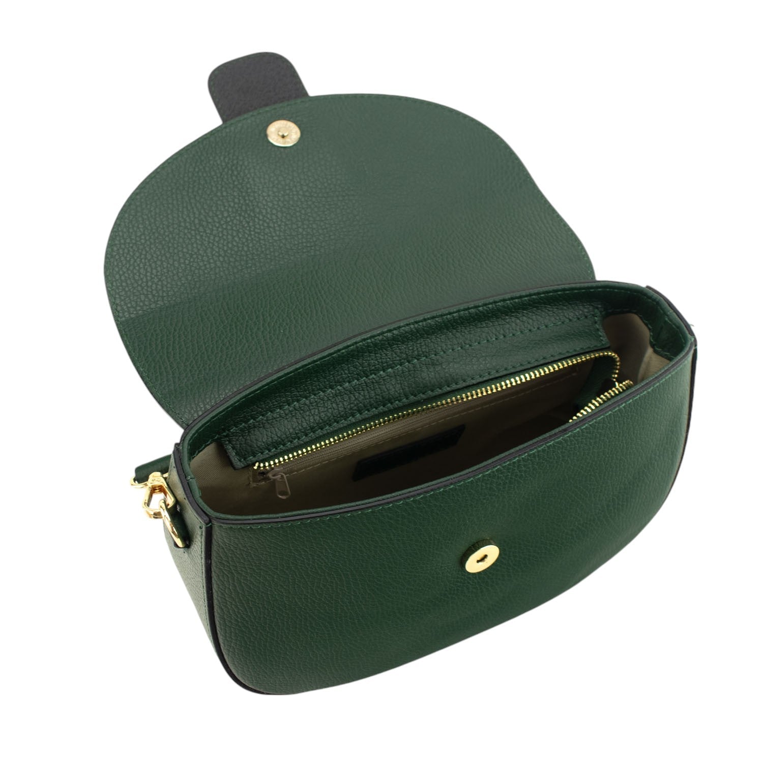 Bandolera Piel Pregato Aria Verde oliva - KimondoShop