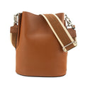Bandolera Piel Pregato Secchio Camel medio - KimondoShop