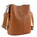 Bandolera Piel Pregato Secchio Camel medio - KimondoShop