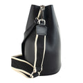 Bandolera Piel Pregato Secchio Negro cinta lisa - KimondoShop