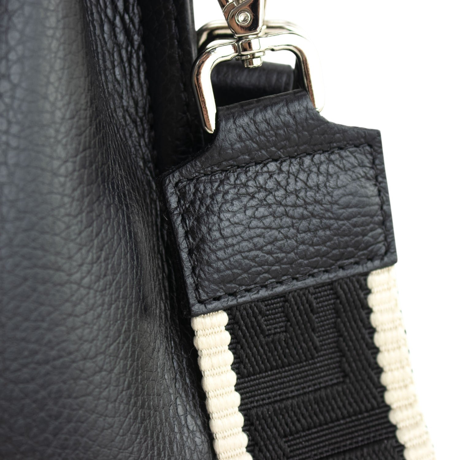 Bandolera Piel Pregato Secchio Negro cinta lisa - KimondoShop