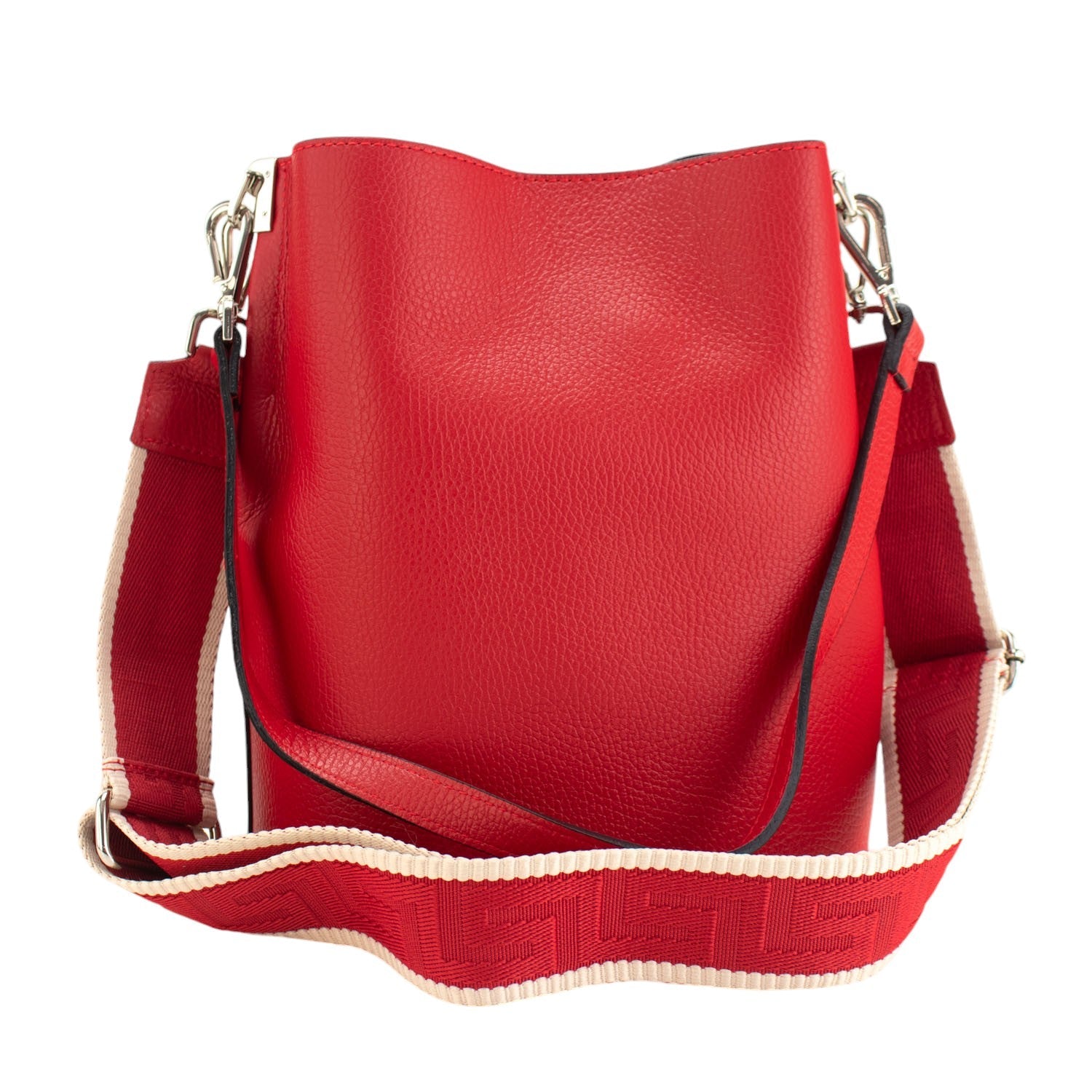 Bandolera Piel Pregato Secchio Rojo - KimondoShop