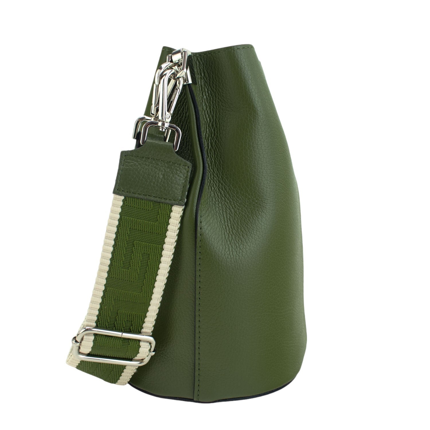 Bandolera Piel Pregato Secchio Verde Oliva - KimondoShop