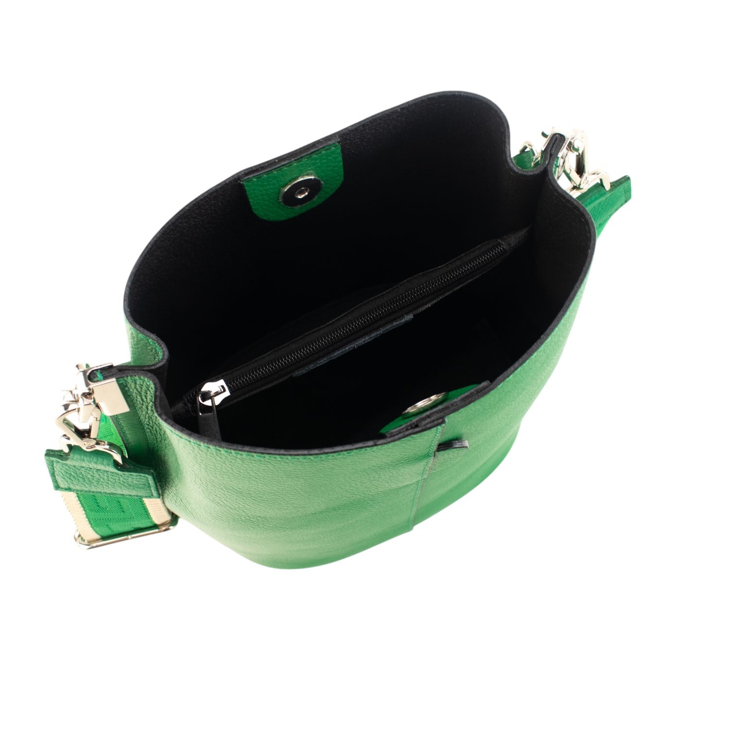 Bandolera Piel Pregato Secchio Verde Pasto - KimondoShop