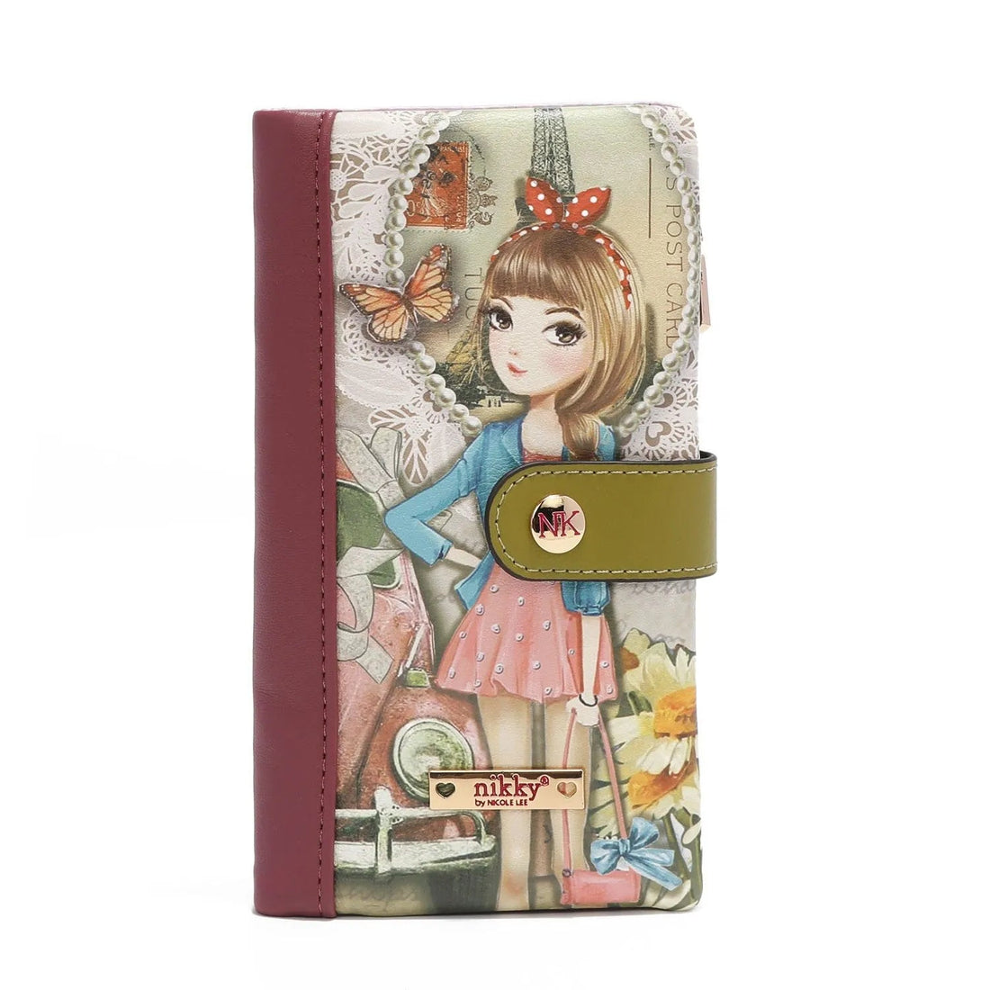 Billetero largo con broche touch RFID Nikky My Life My Story - KimondoShop