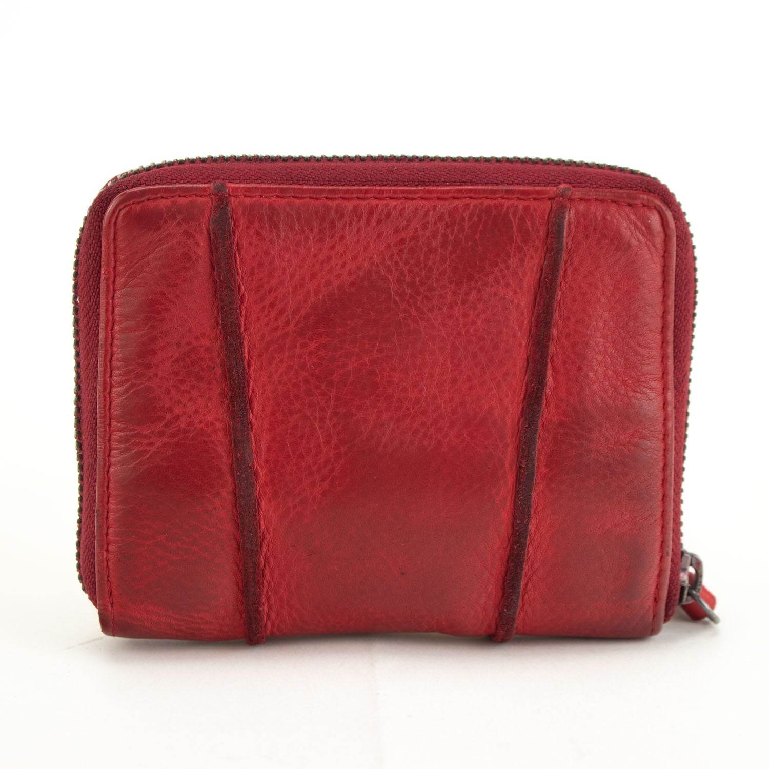 Billetero pequeño cremallera ByChloe Wash Rojo - KimondoShop