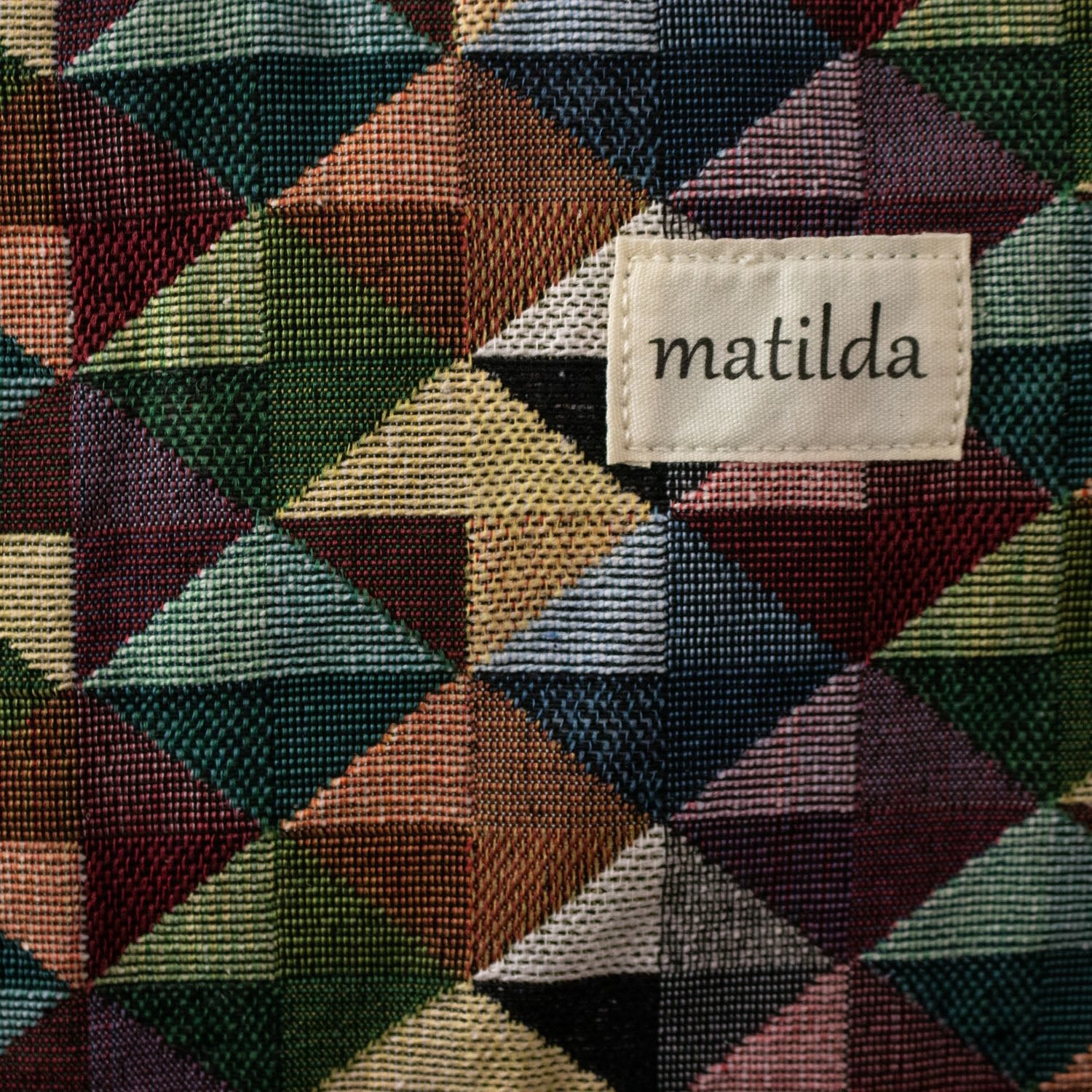 Bolsa tote pequeña La Matilda Print Triangulos - KimondoShop