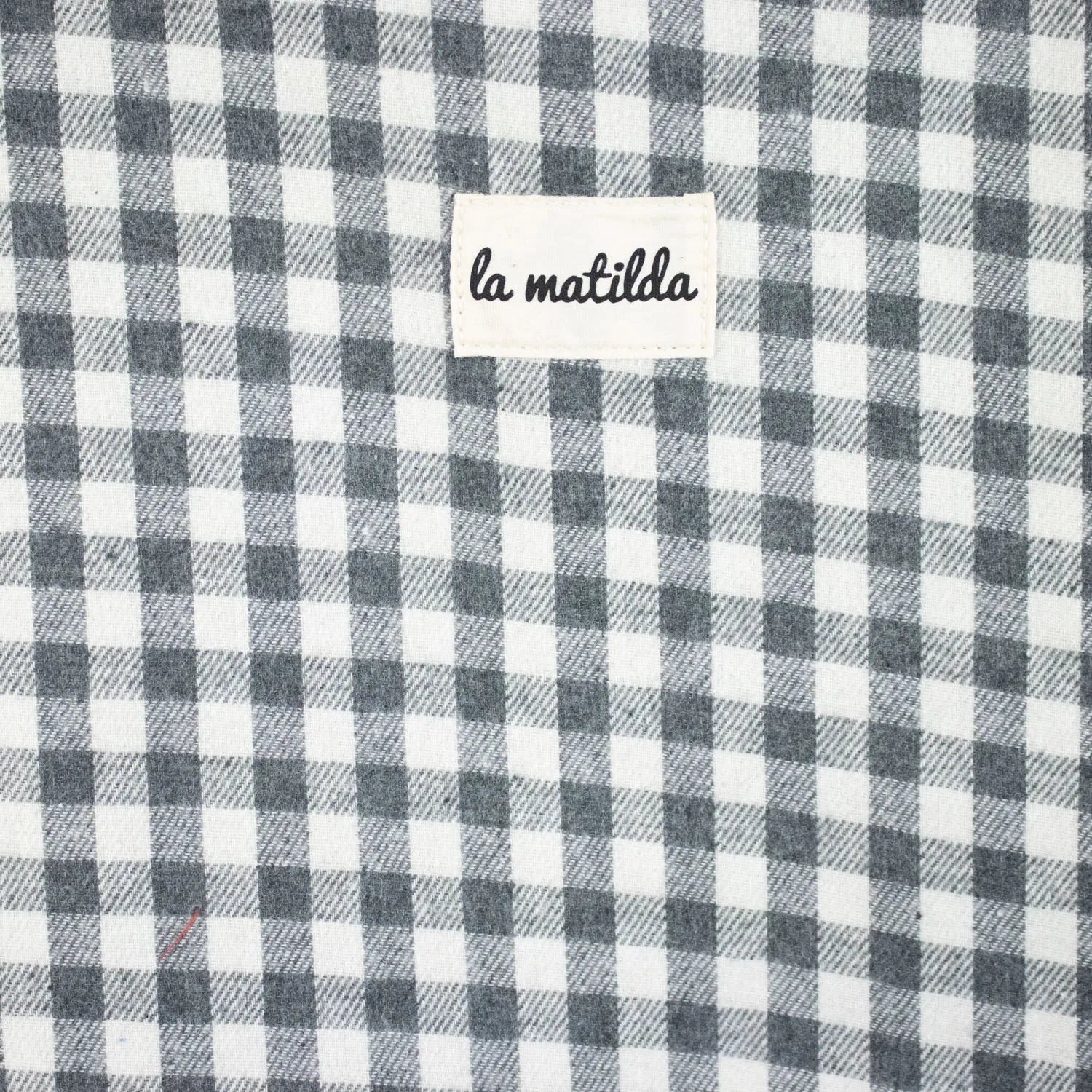 Bolsa totebag La Matilda Vichy Azul gris - KimondoShop