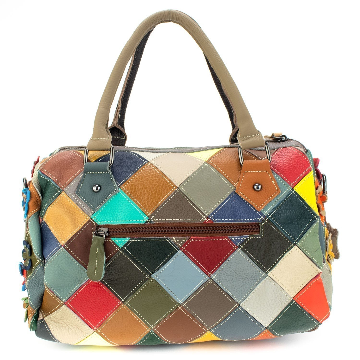 Bolso bowling de Piel Pregato Mosaic Flowers - KimondoShop