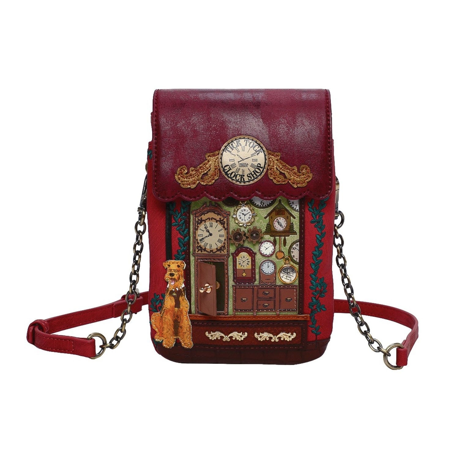 Bolso Clutch para teléfono Vendula Tick Tock Clock Shop - KimondoShop