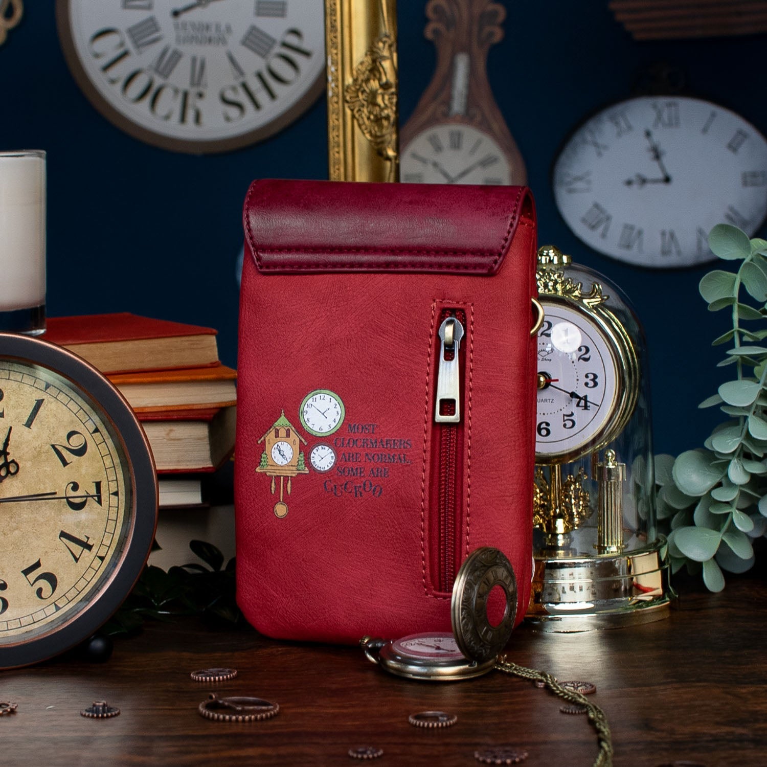 Bolso Clutch para teléfono Vendula Tick Tock Clock Shop - KimondoShop