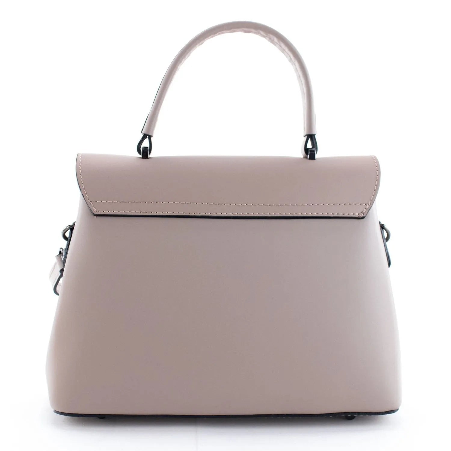 Bolso con solapa en piel Pregato Passione Taupe - KimondoShop