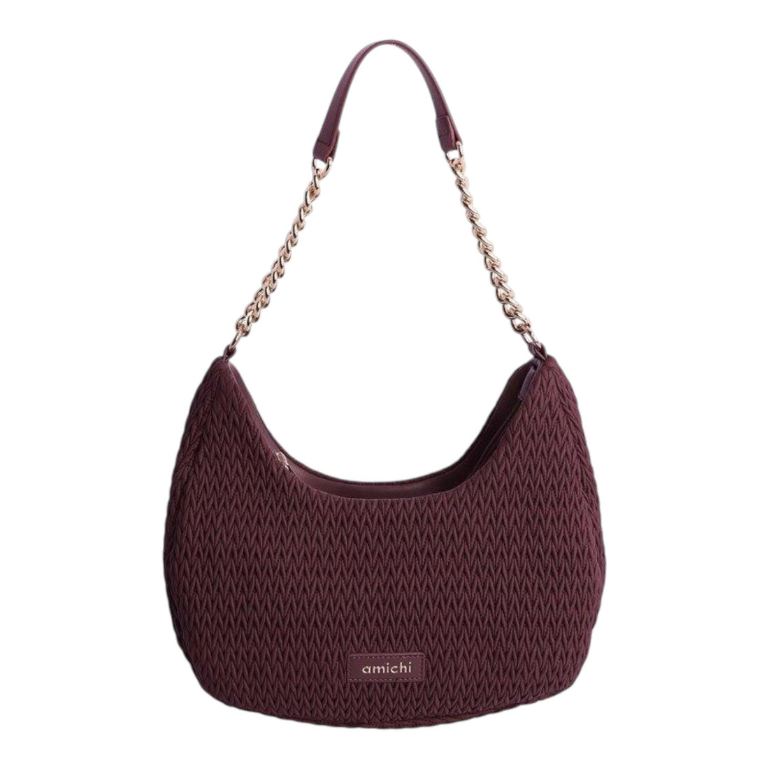 Bolso de hombro Amichi Luxe Burdeos - KimondoShop