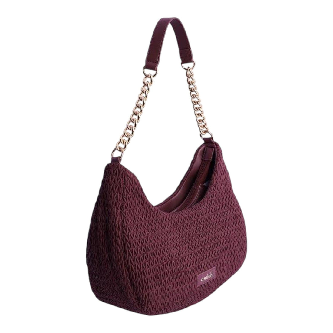 Bolso de hombro Amichi Luxe Burdeos - KimondoShop