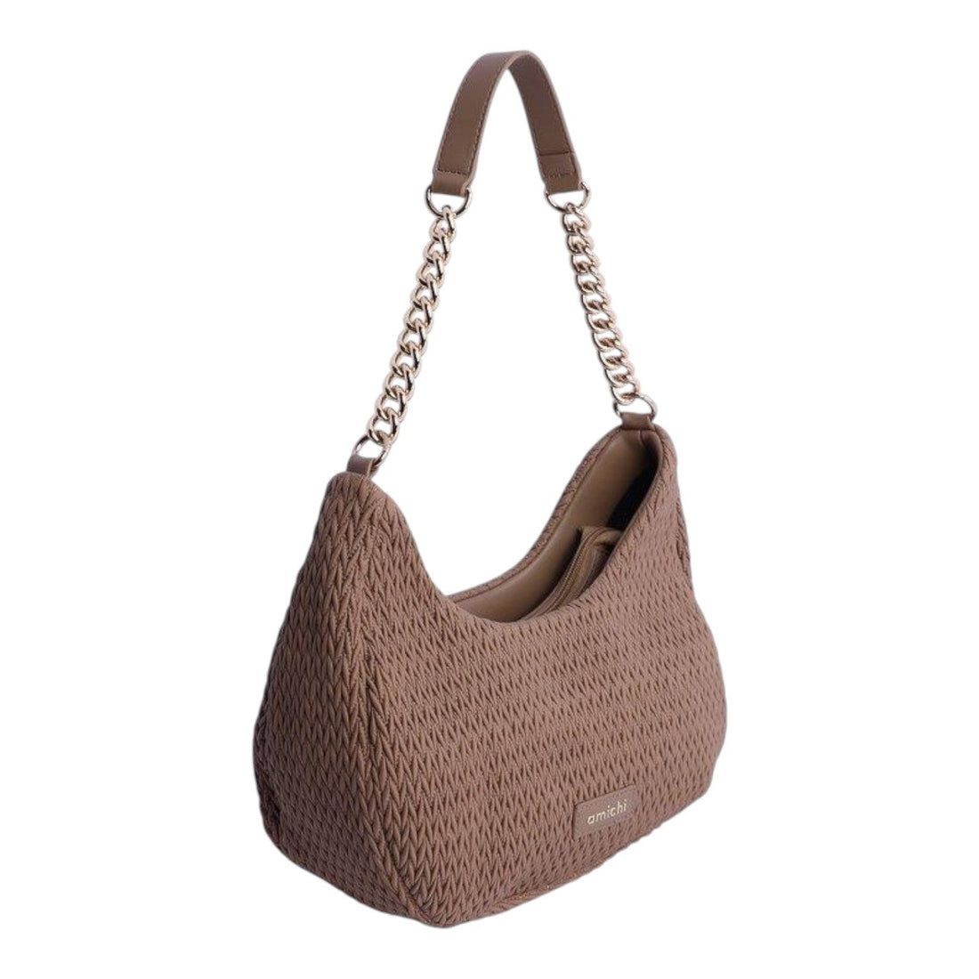 Bolso de hombro Amichi Luxe Marrón - KimondoShop