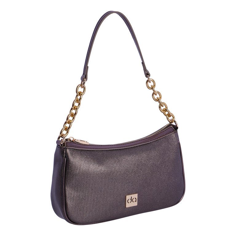 Bolso de hombro Don Algodon Eventos Metallic Marron - KimondoShop