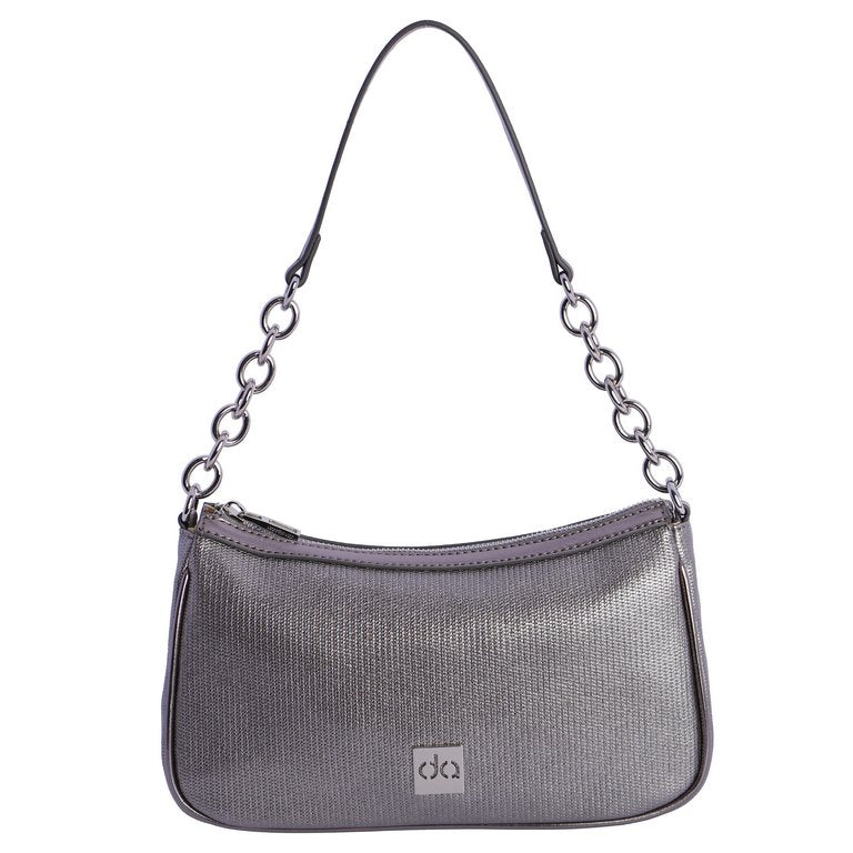 Bolso de hombro Don Algodon Eventos Metallic Plata - KimondoShop