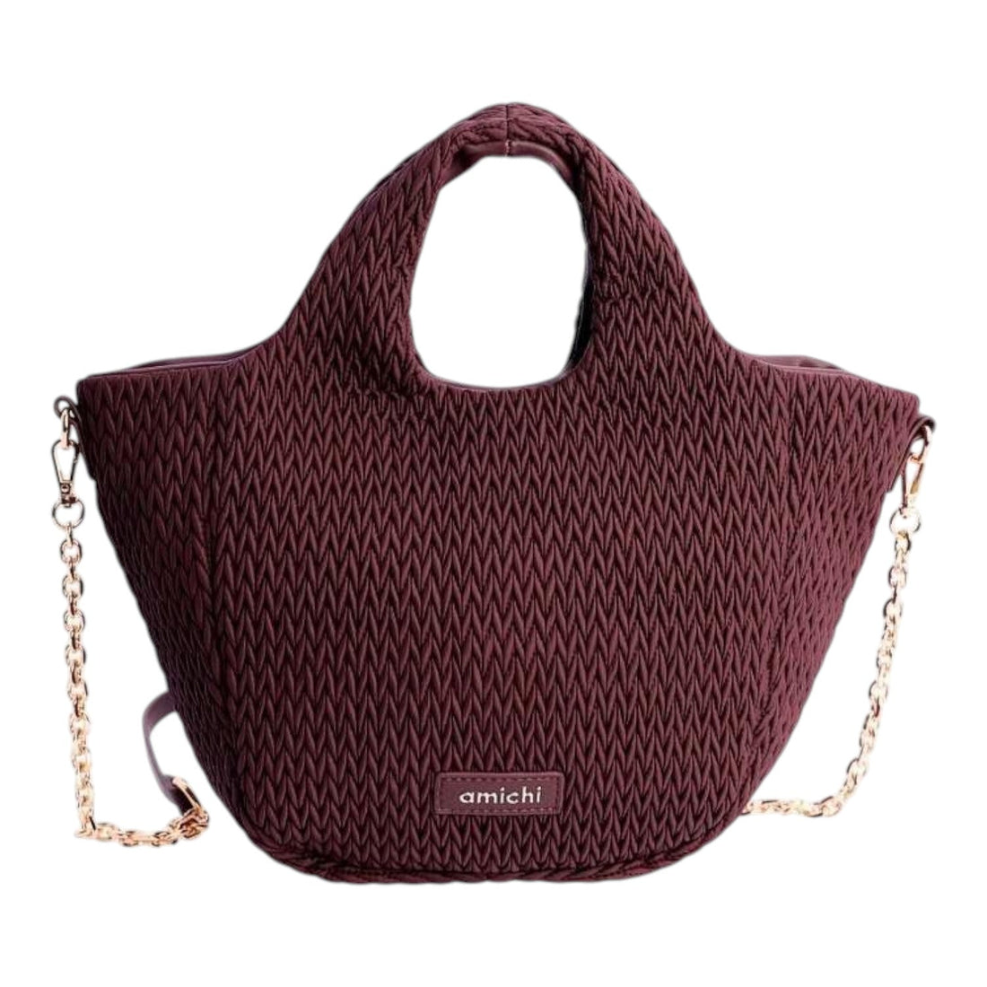 Bolso de mano Amichi Luxe Burdeos - KimondoShop