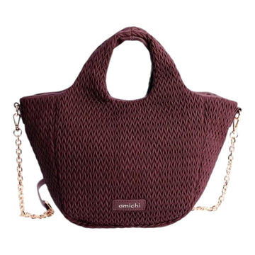 Bolso de mano Amichi Luxe Burdeos - KimondoShop