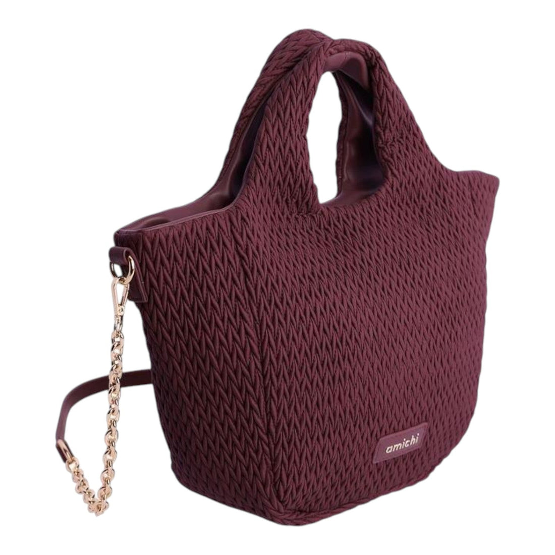 Bolso de mano Amichi Luxe Burdeos - KimondoShop