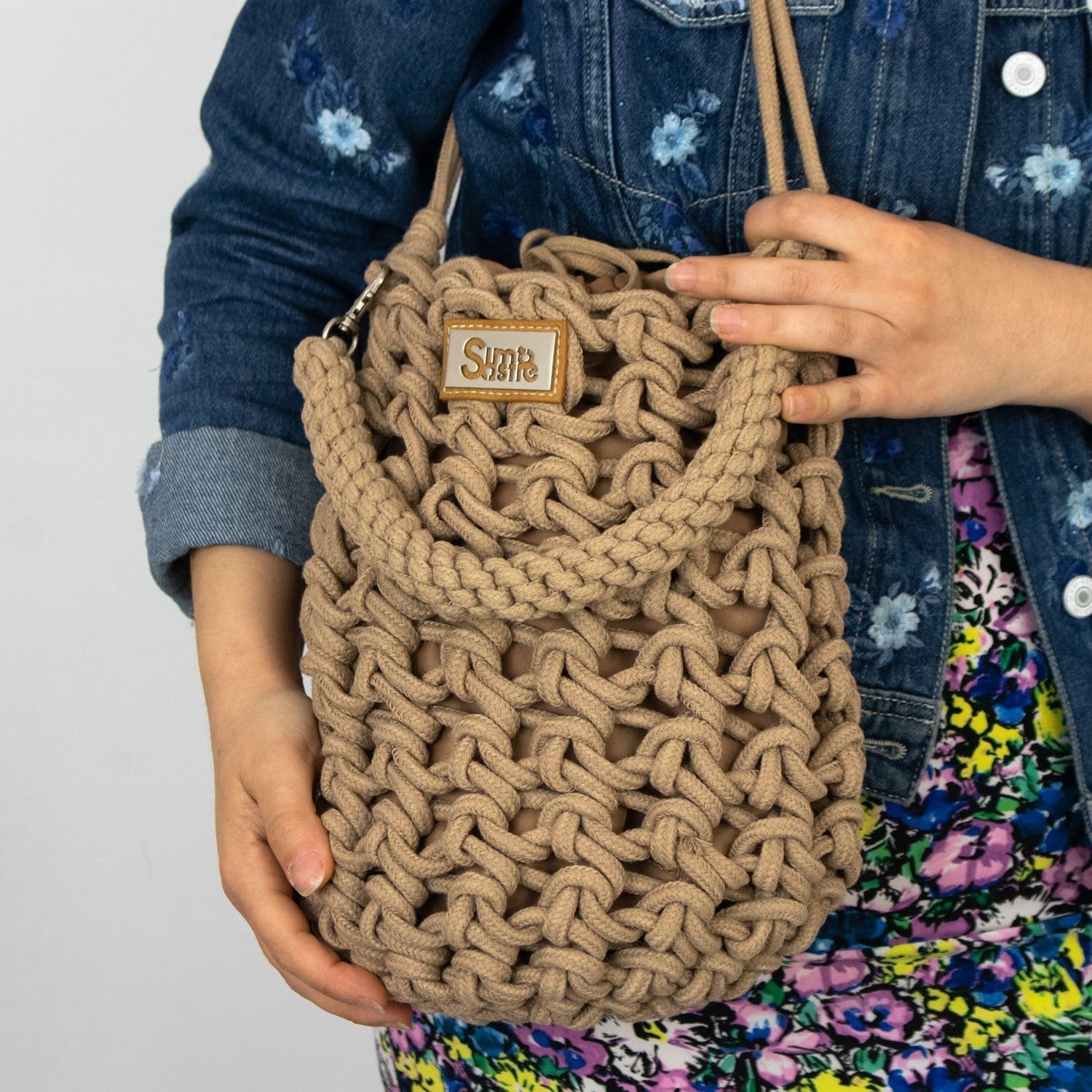 Bolso de mano bucket en cuerda trenzada Simosastre Celine - KimondoShop