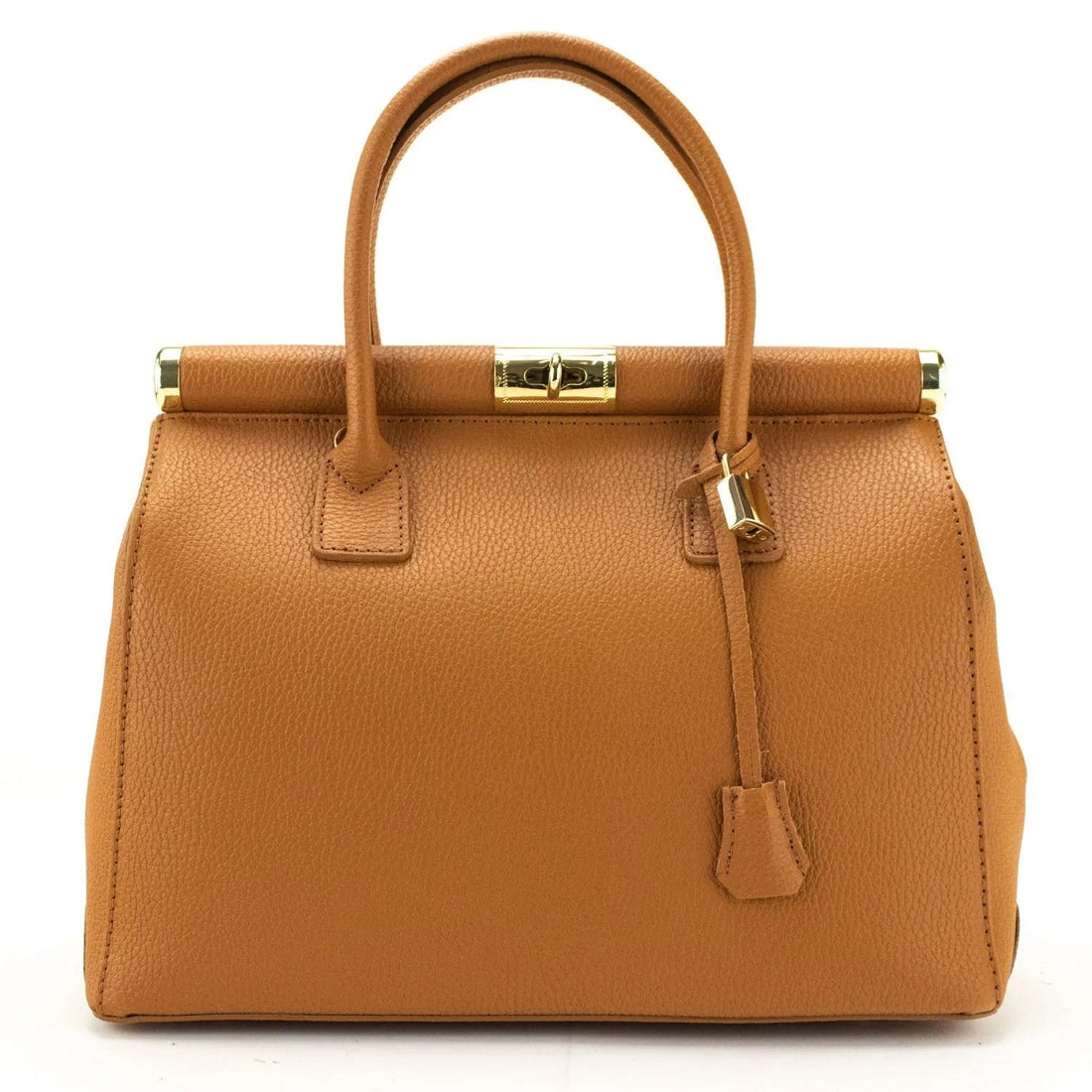 Bolso de mano en Piel Pregato Classic Camel - KimondoShop