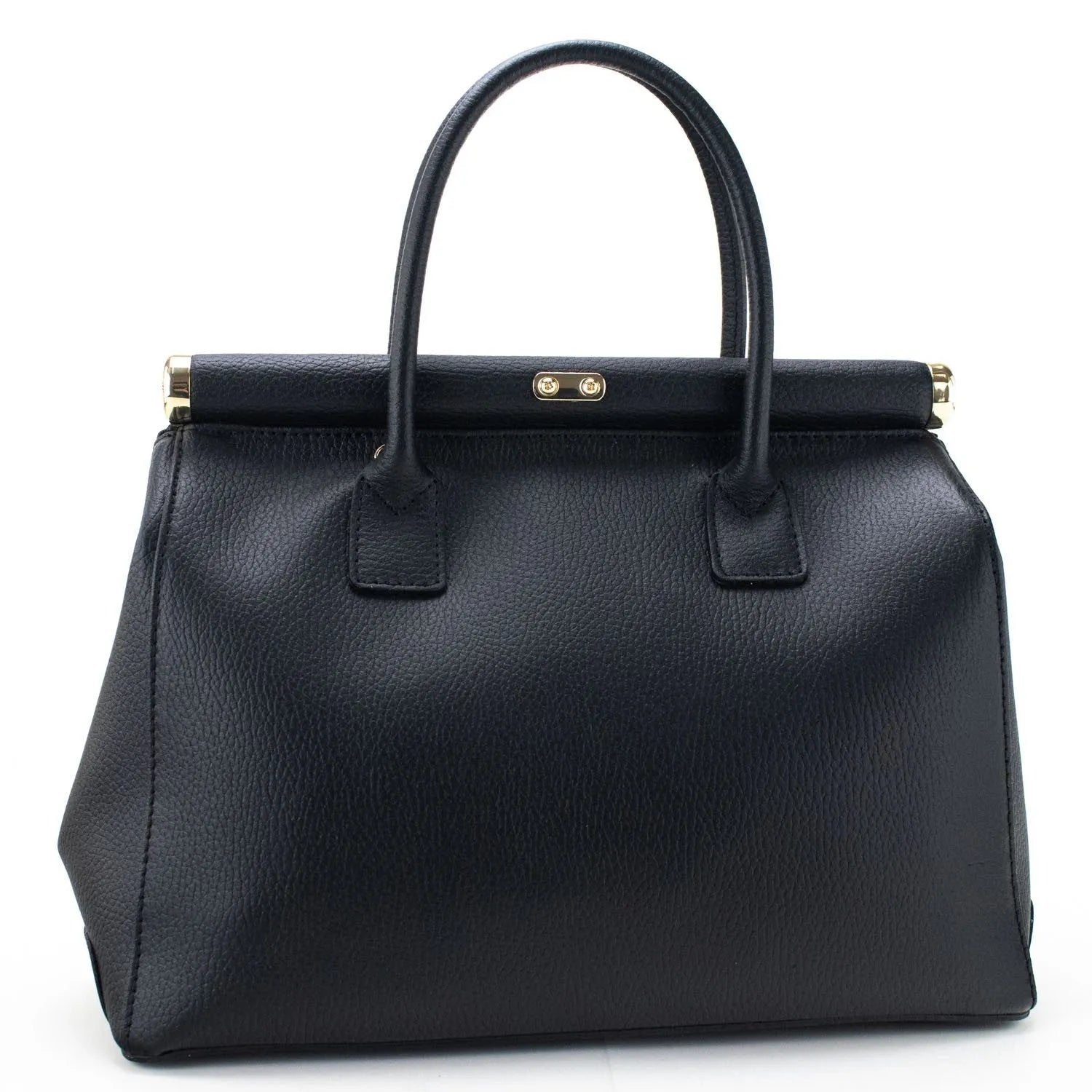 Bolso de mano en Piel Pregato Classic Negro - KimondoShop