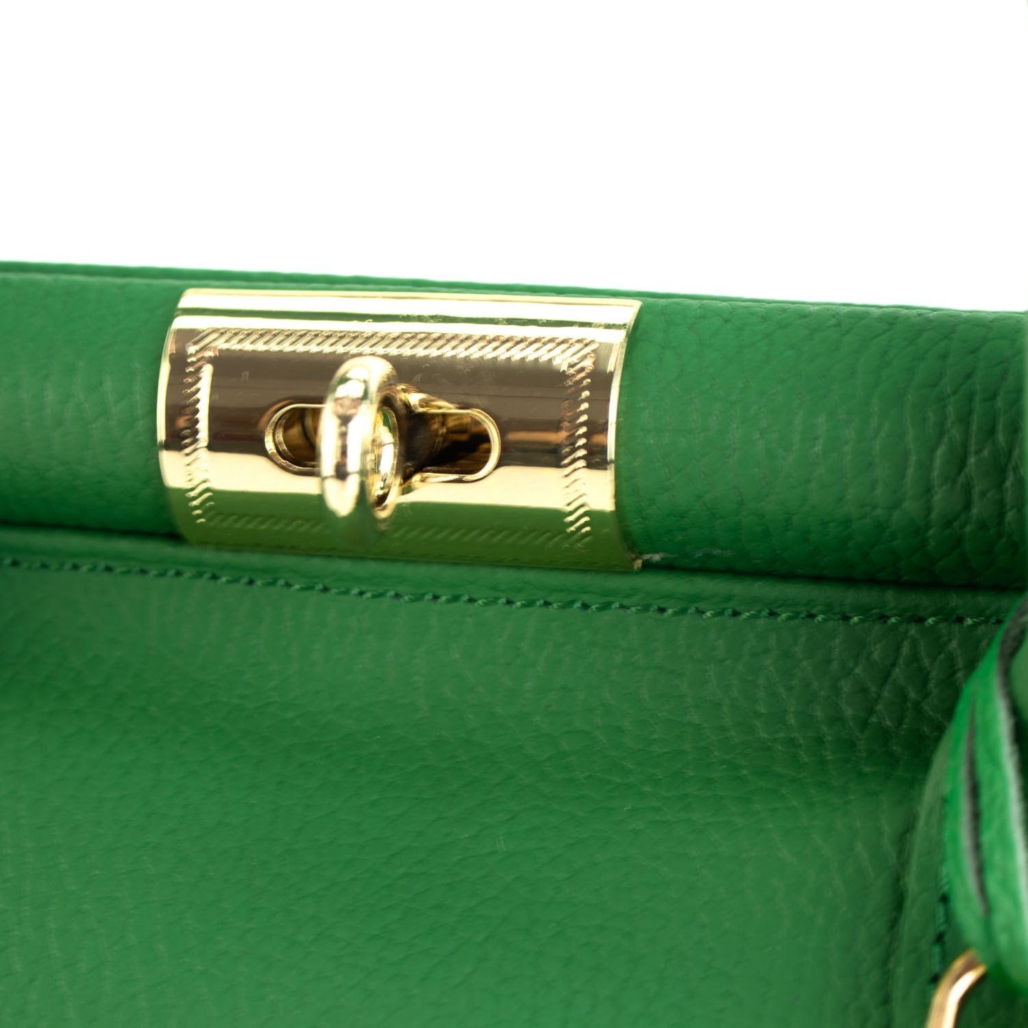 Bolso de mano en Piel Pregato Classic Verde - KimondoShop