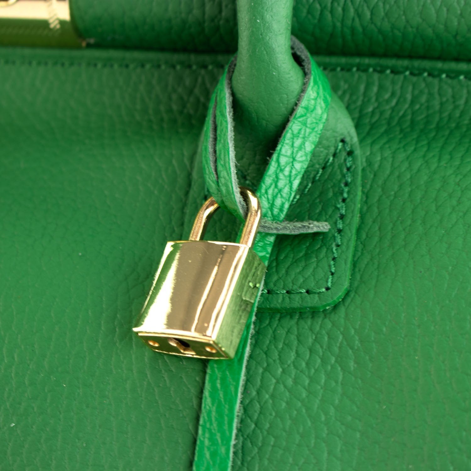 Bolso de mano en Piel Pregato Classic Verde - KimondoShop