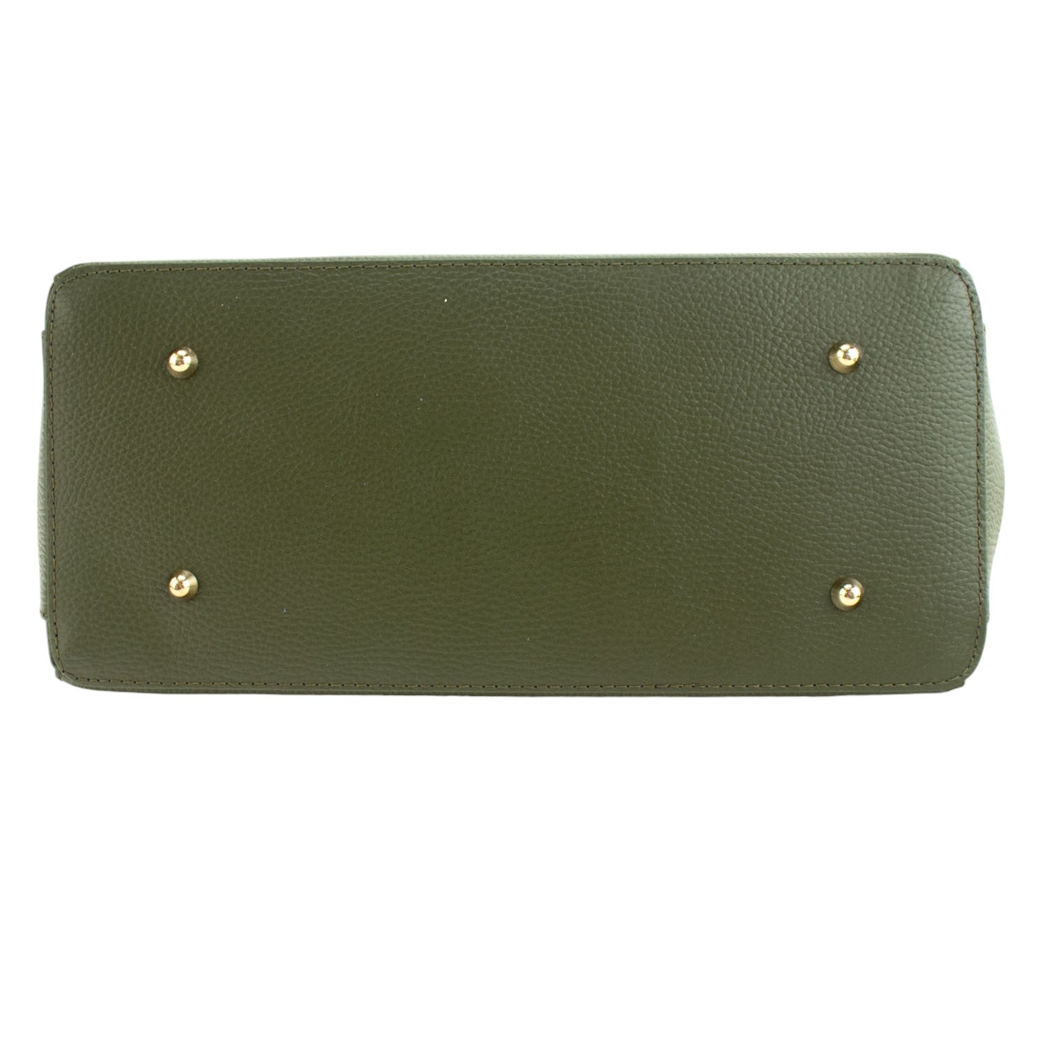 Bolso de mano en Piel Pregato Classic Verde oliva - KimondoShop