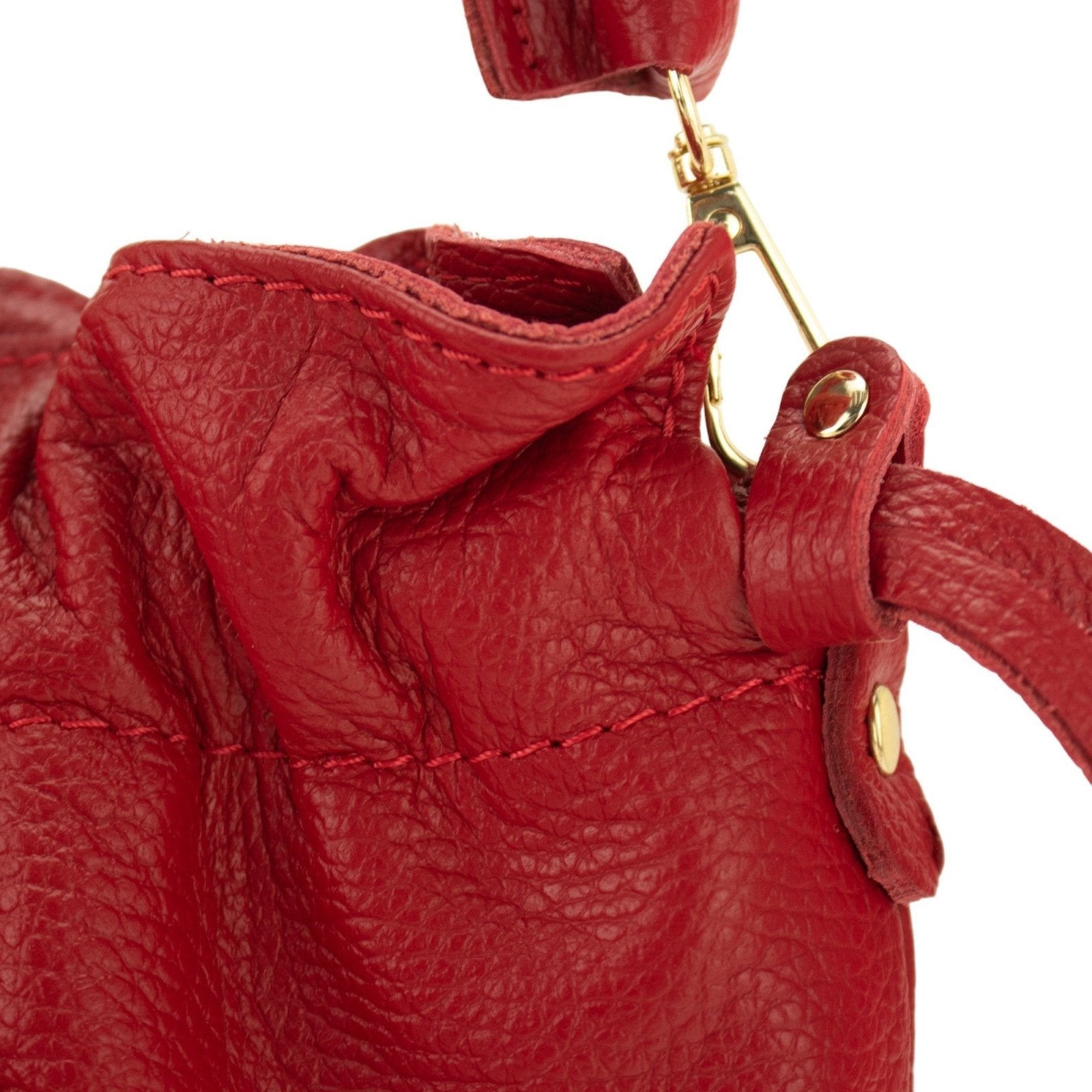 Bolso de mano en Piel Pregato Fiore Rojo - KimondoShop