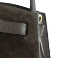 Bolso de mano en piel Pregato Nuit Ante Chocolate - KimondoShop